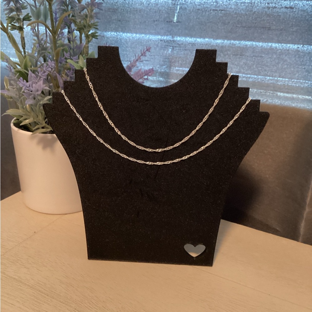 925 Sterling Silver Rope Chain Necklaces - Two